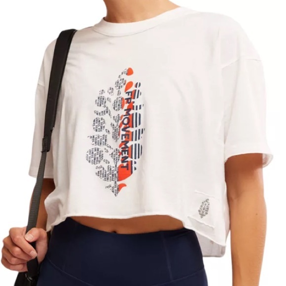FP Movement by Free People New With Tags - Medium - White Graphic Top - Picture 5 of 11